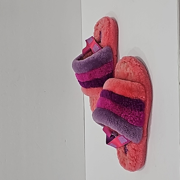 Ugg Fluff Yeah Slide Slippers Size multi color purple pink